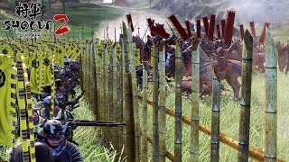 Shogun 2 Total War  Battle of Nagashino 1575 長篠の戦い  Very hard  HD models [upl. by Ennairod]