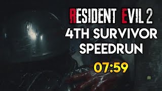 Resident Evil 2 Remake  Hunk Speedrun  0759 [upl. by Eissirc]