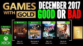 Games with Gold December 2017 Review Xbox One and Xbox 360 Free Games [upl. by Siubhan]