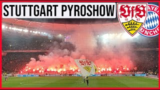 🔥 PYROSHOW 🔥 Stuttgart Ultras  VfB Stuttgart 12 FC Bayern München [upl. by Stannwood]