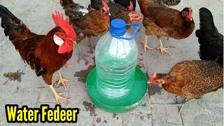 Homemade Easy amp Simple PLASTIC Water Feeder Tank \\ Automatic Chicken Drink Water  3MB Vlogs [upl. by Dragon884]