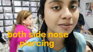 to side nose piercingboth side nose piercing Indiatrending viral silver nose [upl. by Ethelred]