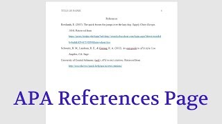 APA in Microsoft Word  The References Page Step 6 [upl. by Tay]