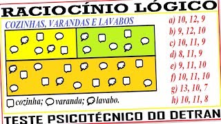 Raciocínio Lógico Figura Número Teste psicotécnico QI Quociente de Inteligência Detran Concurso RLM [upl. by Ezechiel662]