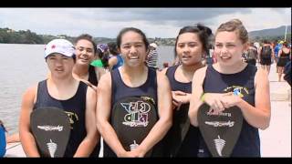 Final day for Juniors at National Waka Ama Champs [upl. by Lanuk]