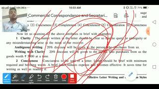 Characteristics of effective business correspondence  class11 GSEB  SPCC Chapter 2part1 [upl. by Seuqirdor]