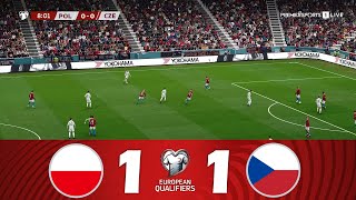 Polska  Czechy 11  Kwalifikacje do UEFA Euro 2024  Najważniejsze wydarzenia [upl. by Akenna]