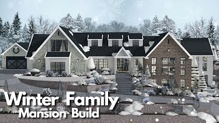 BLOXBURG BIG WINTER FAMILY MANSION  ROBLOX HOUSE BUILD TOUR [upl. by Saihttam]