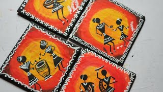 amazing🤩beautifulwall hangingwarli painting 🎨🖌️indiancgcrafts4703 Hare Krishna ♥️ [upl. by Ahso]