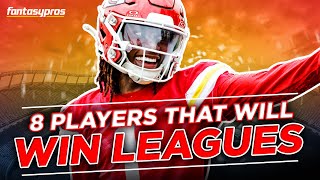 8 MustHave Players  HighUpside Fantasy Football Draft Picks [upl. by Anaj325]