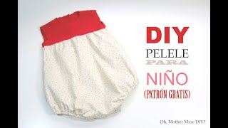 DIY Costura pelele bebe tejido y tela patrón gratis [upl. by Hael918]