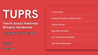 TUPRS  TREND İÇİN GEREKEN ŞARTLAR OLUŞTU MU  TUPRS hisse senedi teknik analizi [upl. by Eelarol]