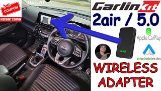 Carlinkit 50 2air  Wireless Adapter for CarPlay and Android Auto  Installation amp Review [upl. by Enelad]