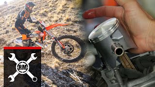 How To Rebuild the Top End on a KTMHusqvarnaGasGas 250 amp 300 2Stroke TPI [upl. by Leahcym]