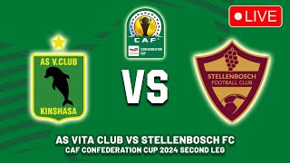 AS VITA CLUB VS STELLENBOSCH CAF CONFEDERATION CUP 202425 QUALIFIERS SECOND ROUND LIVE MATCH TODAY [upl. by Annaillil]