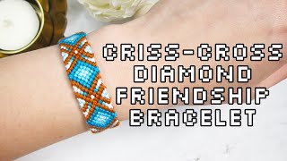 Diamond string bracelet tutorial  Criss cross string bracelet tutorial  VLATKAKNOTS TUTORIALS [upl. by Winther]