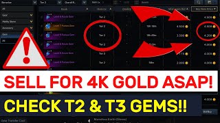 T2 amp T3 GEMS SELL FOR TONS OF GOLD 10004000G Each  Lost Ark [upl. by Yreffej]