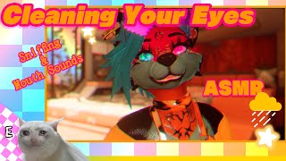 Cleaning Your Eyes  they are crusty Sniffing Rain amp Mouth Sounds Furry ASMR [upl. by Koziel]