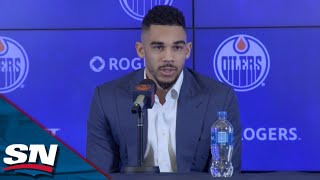 Evander Kane Introduced As Member Of Edmonton Oilers  FULL Press Conference [upl. by Ailefo]