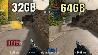 64gb vs 32gb RAM Gaming DDR5 [upl. by Lipson]