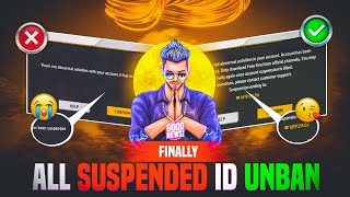 FINALLY FREE FIRE ALL ID UNBAN 🔥  HOW TO RECOVER SUSPENDED ACCOUNT  FREE FIRE ID UNBAN KAISE KARE [upl. by Matthias]