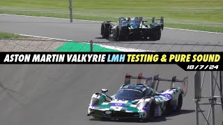 NEW Aston Martin Valkyrie LMH TESTING at Donington Park  Pure V12 Sound [upl. by Yrtneg650]