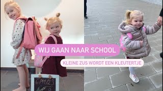 DE ZUSJES GAAN NAAR SCHOOL  EERSTE SCHOOLDAG  HERFSTVAKANTIE  JORDY amp JOELYN [upl. by Anirtak392]