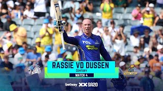 Betway SA20  Rassie vd Dussen Century  Match 4 JSK v MICT [upl. by Oznohpla]