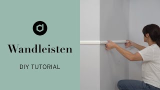 Wandleisten schnell amp einfach anbringen DIY Tutorial von decoflair [upl. by Rovaert]