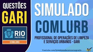 Simulado Concurso COMLURB Questões Gari RJ [upl. by Annovaj]