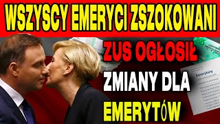 PILNIE ZMIANY DLA EMERYTÓW OD 5 LISTOPADA 2024 ZUS OGŁOSIŁ SZCZEGÓŁY DATY I KWOTY PŁATNOŚCI [upl. by Atter]