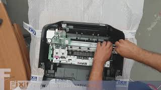 HP OfficeJet 3833 smontaggio e rimozione carta inceppata Disassembly and paper jam removal [upl. by Derwood]