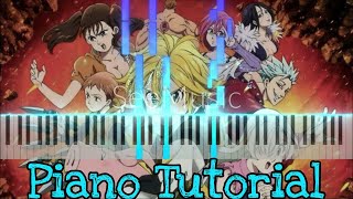 Ikimonogakari  Netsujou No Spectrum Nanatsu No Taizai Opening 1 Easy Piano Tutorial [upl. by Allemahs]