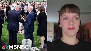 Desecrated by Donald Trump Widow of former marine calls out Trump’s Arlington photoop [upl. by Ahsratan]