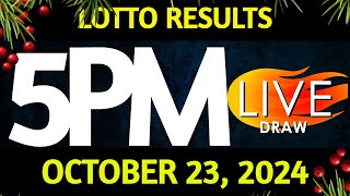 Lotto Result Today 500 pm draw October 23 2024 Wednesday PCSO LIVE [upl. by Rider]