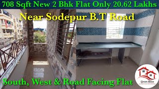 SOLD 708 Sqft New 2 Bhk Flat Only 2062 Lakhs In North Kolkata Sodepur Near BT Road DreamHouse [upl. by Kondon218]