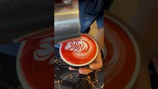 WING SLOWSETTA LATTE ART Red Velvet Jago Minuman latteart [upl. by Emiatej]