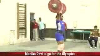 Weightlifter Monika Devi off to Beijing [upl. by Canty]