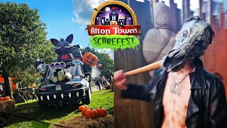 Alton Towers  Scarefest 2024  Vlog [upl. by Anwahsit950]