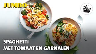 Wat eten we Spaghetti met tomaat en garnalen [upl. by Odranreb199]