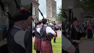 Dufftown pipeband playing Minstrel Boy during Gordon Castle highlandgames 2024 in Scotland shorts [upl. by Derwon]