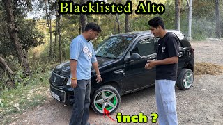 Blacklisted ALTO  15inch alloy installed Modified Alto  1lakh💲 [upl. by Wanonah]