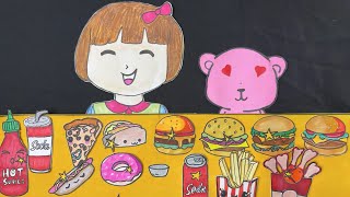 STOPMOTION  Mukbang hamburger with SenTa girl amp her Pet [upl. by Rattan661]