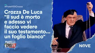 Crozza De Luca quotIl sud è morto e adesso vi faccio vedere il suo testamento un foglio biancoquot [upl. by Maer]