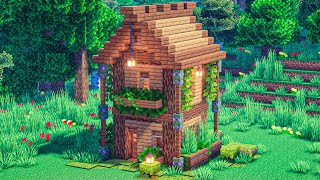 Minecraft How To Build a Cozy Wooden Cottage  Tutorial [upl. by Levy798]