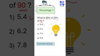 Maths Percentage Problem shorts [upl. by Noyk]