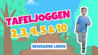 TAFELJOGGEN GAME  Tafels oefenen van 2 3 4 5 amp 10  Bewegend Leren  Rekenen groep 4  Hee Hoo [upl. by Ueihtam]