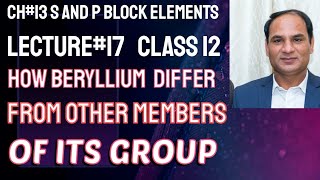 Lec17  How Beryllium differ from Other Members of its Group [upl. by Hsara515]