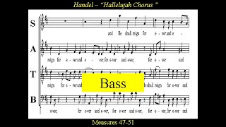 Handel  Hallelujah Chorus  Bass [upl. by Atteuqehs786]