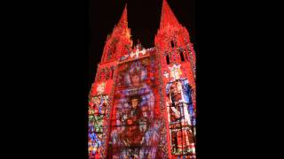 法國沙特爾大教堂燈光秀 Light show of Cathédrale NotreDame de Chartres Chartres Cathedral [upl. by Dilly]